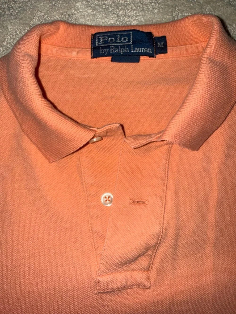 Ralph Lauren Men’s Polo Shirt in Peach with Blue Pony